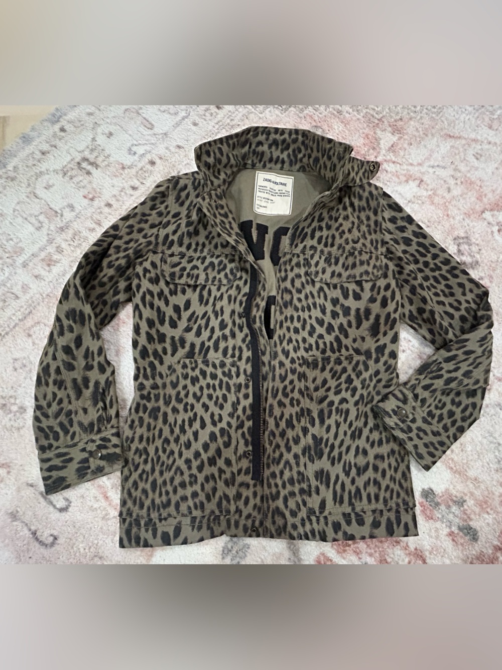 Zadig & Voltaire Kayaka Leopard Jacket Size Small
